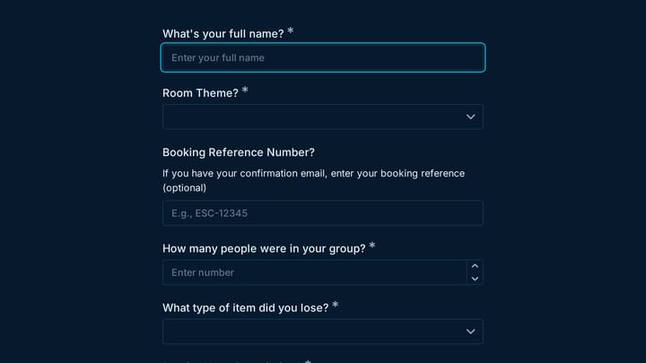 Lost Property Claim Form preview