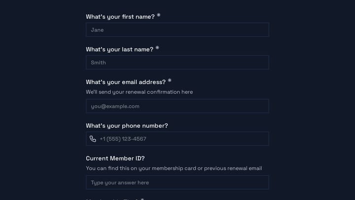 Digital Commons Membership Renewal preview