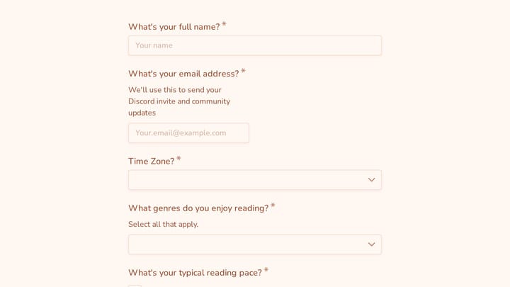Discord Book Club Application preview