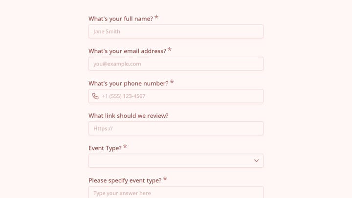 Agency Event Space Rental Application preview