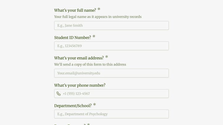 Academic Thesis Defense Recording Consent Form preview