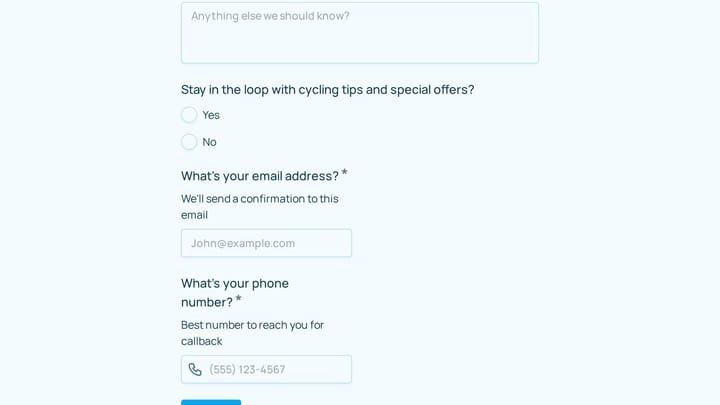 Service Callback Request preview