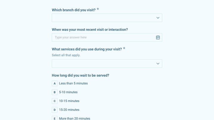 Bank Customer Experience Survey preview