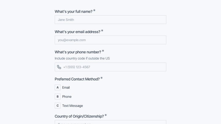 Immigration Consultation Request preview