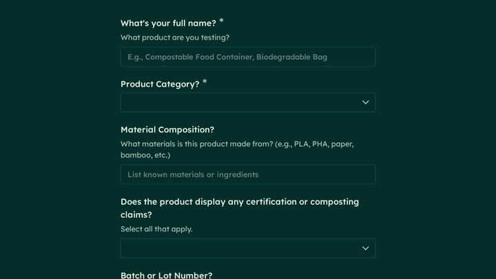 Biodegradable Product Composting Verification preview