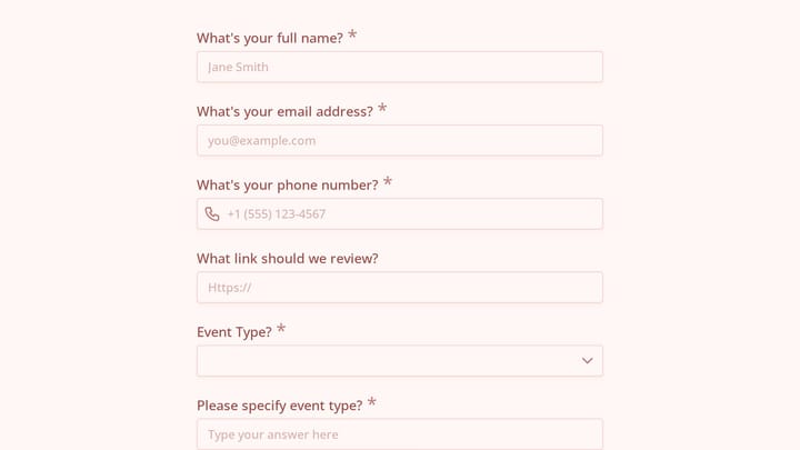 Agency Event Space Rental Application preview