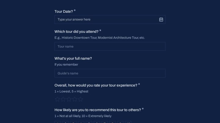 Architecture Tour Feedback preview