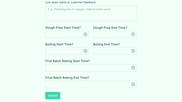 Bagel Shop Daily Operations Log preview
