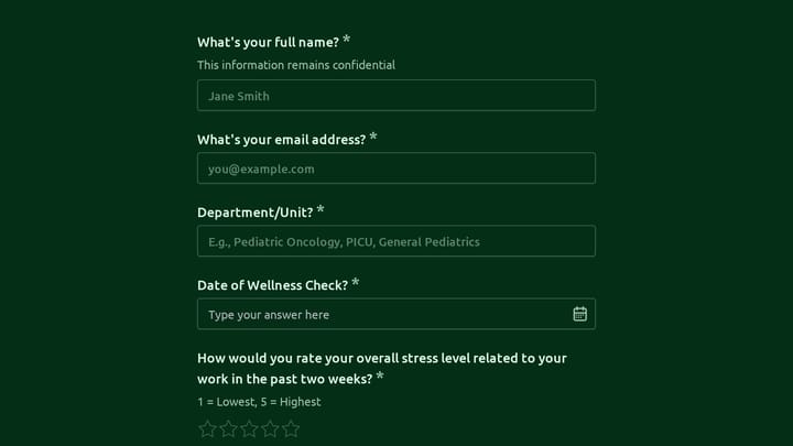 Child Life Specialist Wellness Check preview