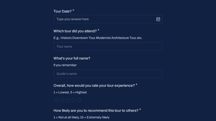 Architecture Tour Feedback preview