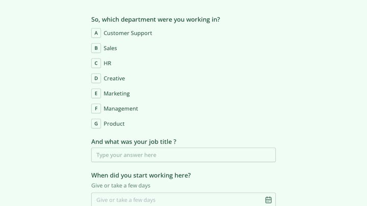 Exit Interview Survey DEMO 2 preview