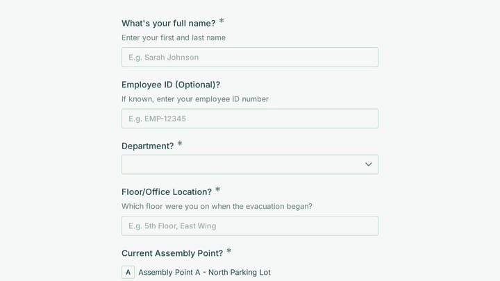 Emergency Evacuation Check-In preview