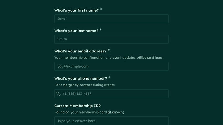 Historical Reenactment Group Membership Renewal preview
