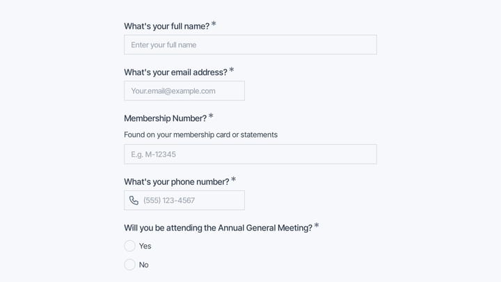 Annual General Meeting RSVP & Voting preview