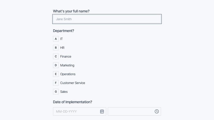 Software Implementation Evaluation Form preview
