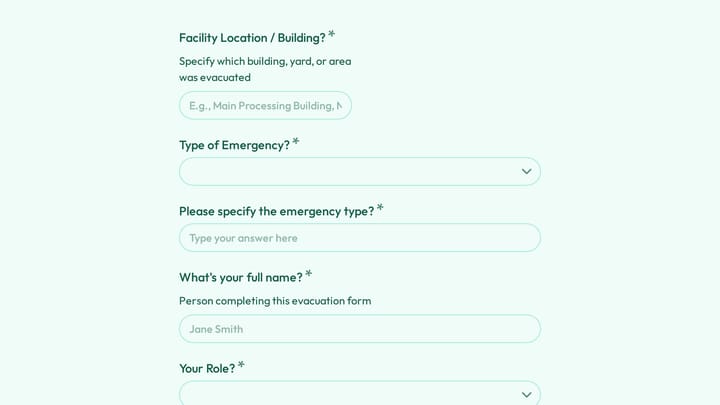 Beekeeping Facility Evacuation & Headcount Form preview