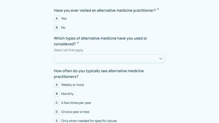 Alternative Medicine Practitioner Booking Research preview