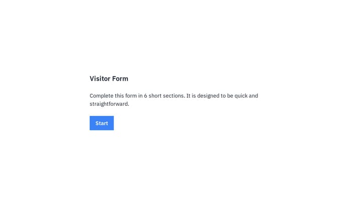 Visitor Form preview