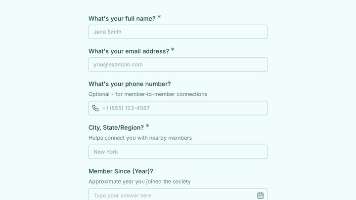 Fern Society Member Directory Profile preview