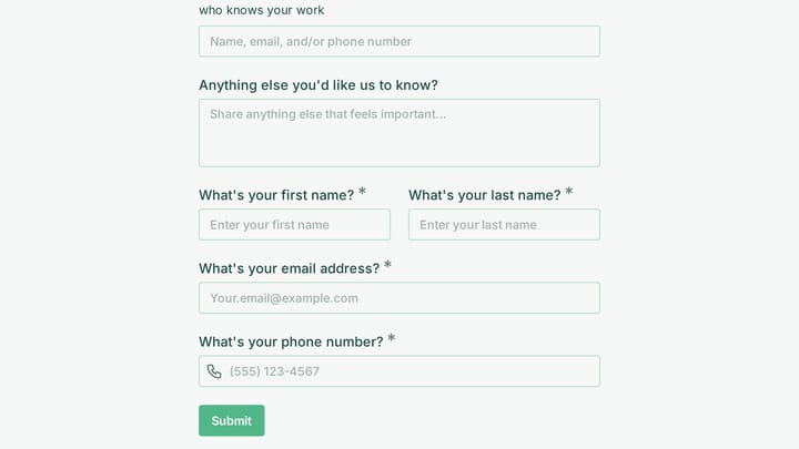 Community Herbalism Volunteer Application preview