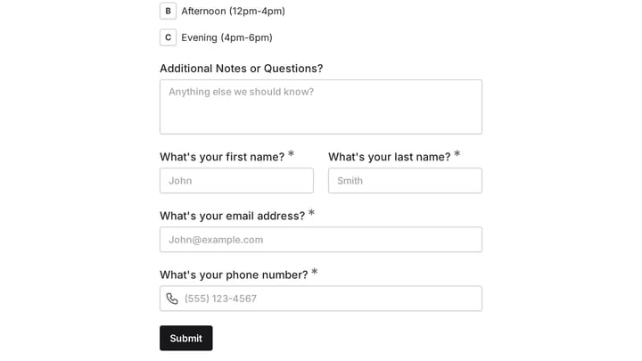 Auto Repair Shop Contact Form preview