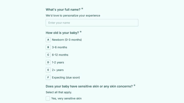 Baby Wipes Recommendation Quiz preview