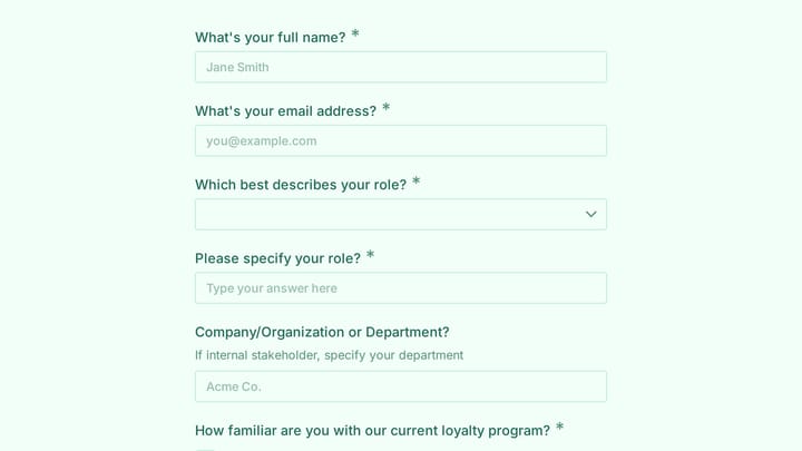 Customer Loyalty Program Redesign Stakeholder Interview preview