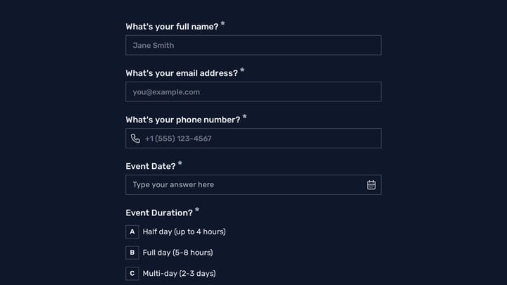 Event Venue Zero-Waste Planning Form preview