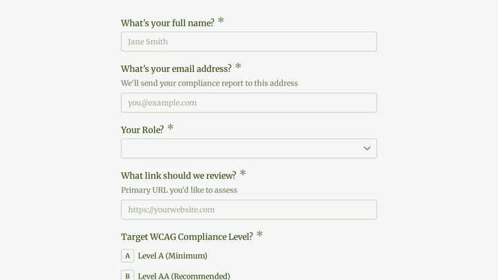 Accessibility Compliance Diagnostic Quiz preview