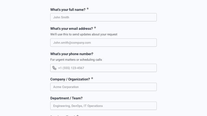 Database Optimization Service Request preview