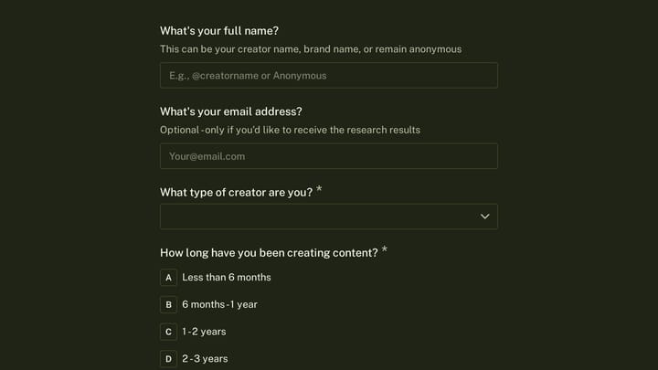 Creator Economy Survey preview