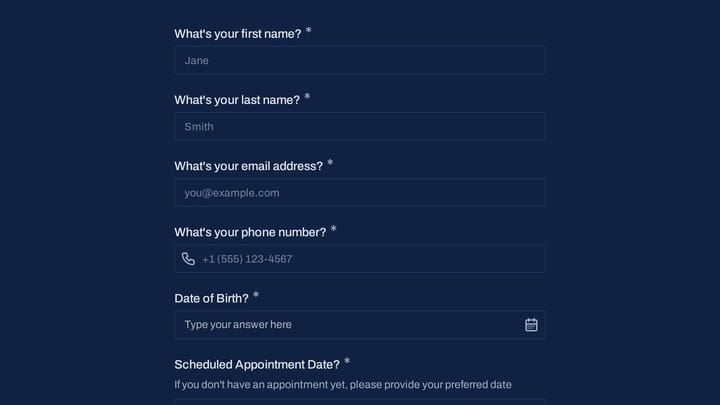 Skin Condition Pre-Appointment Assessment preview