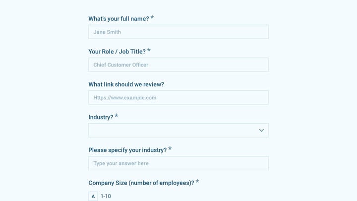 CX Discovery Call Request preview