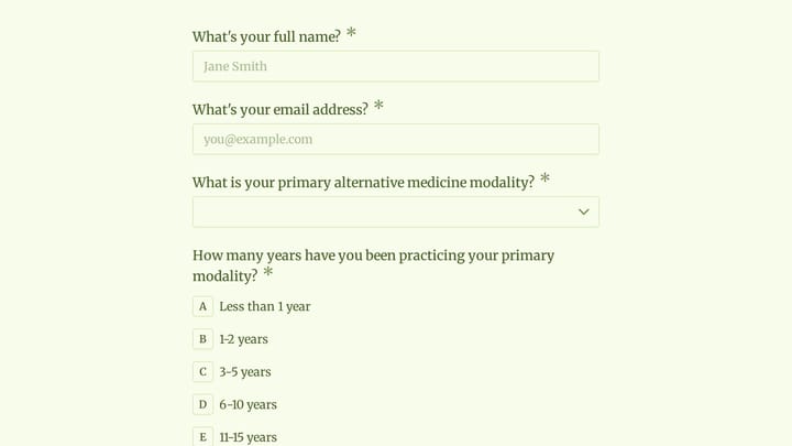 Alternative Medicine Practice Readiness Self-Evaluation preview