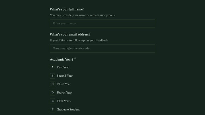 College Writing Center Usage Survey preview