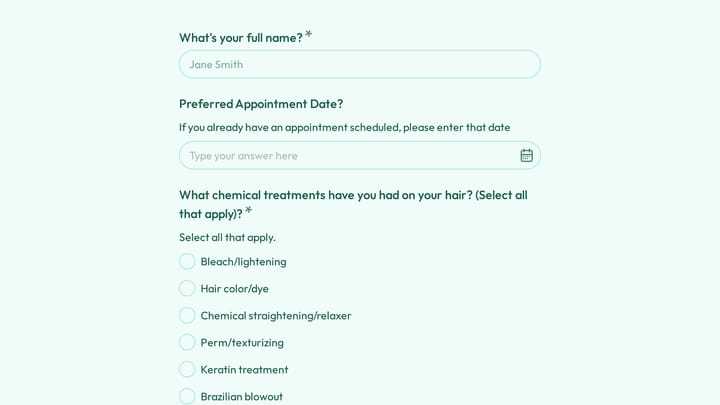 Chemically Damaged Hair Treatment Consultation preview