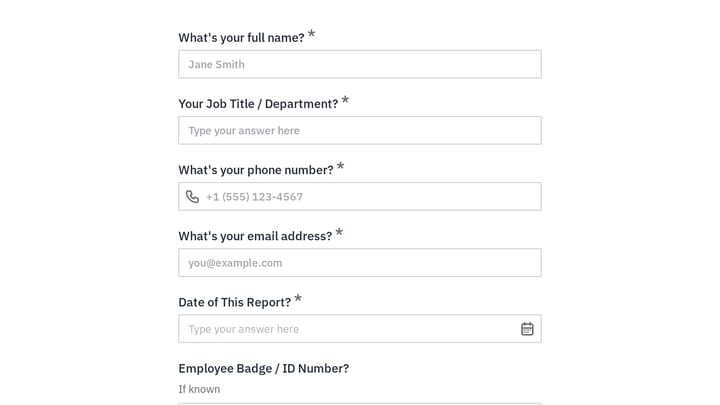 Employee Welfare Check Report preview