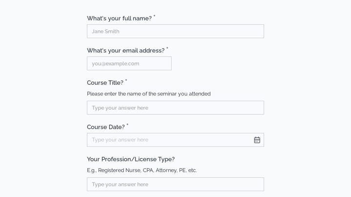 Continuing Education Seminar Evaluation preview