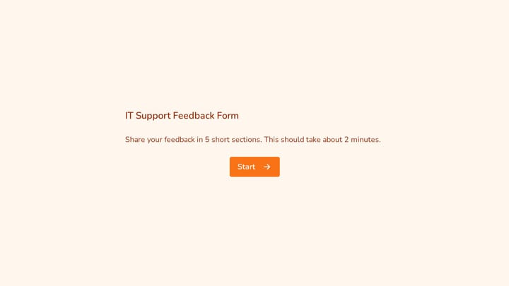 IT Support Feedback Form preview