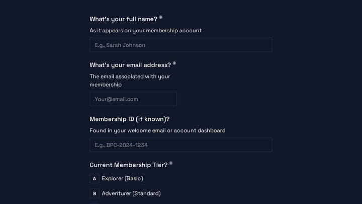 Membership Cancellation Request preview