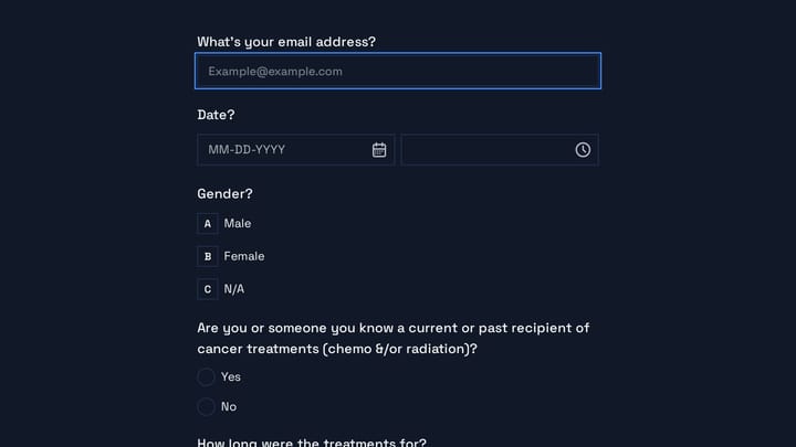 Complementary Alternative Therapy (CAM) Use Survey Form preview