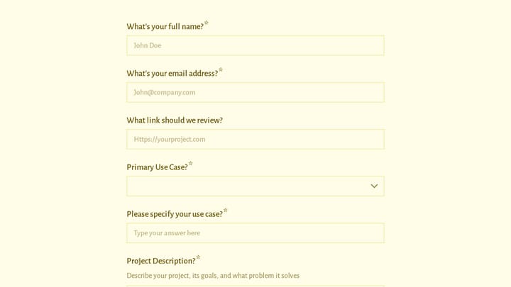 Blockchain Development Project Inquiry preview