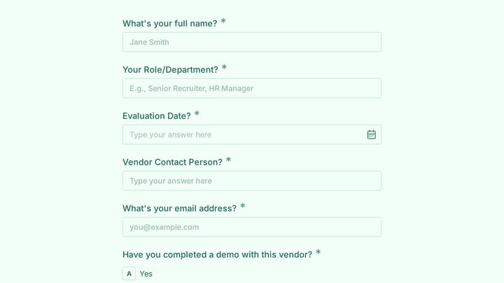 Applicant Tracking System Vendor Evaluation preview