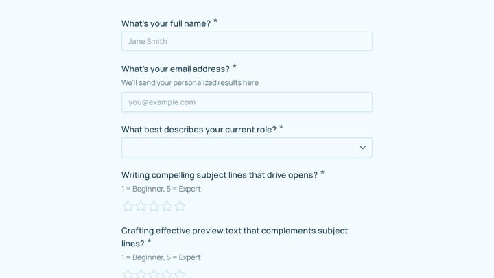 Email Marketing Skills Inventory preview