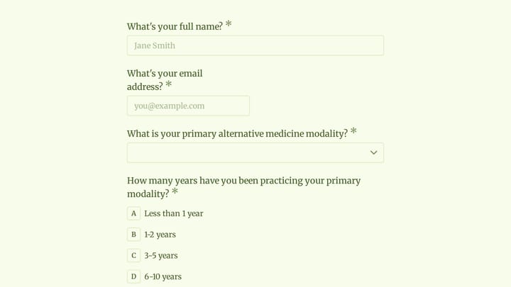 Alternative Medicine Practice Readiness Self-Evaluation preview