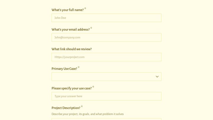 Blockchain Development Project Inquiry preview