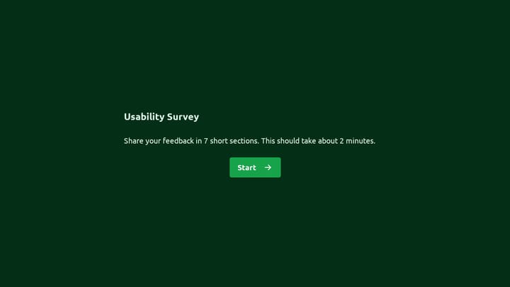 Usability Survey preview