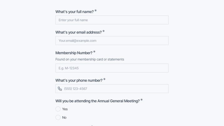 Annual General Meeting RSVP & Voting preview