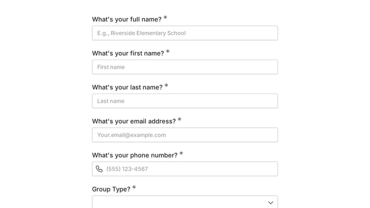 Group Visit Request preview
