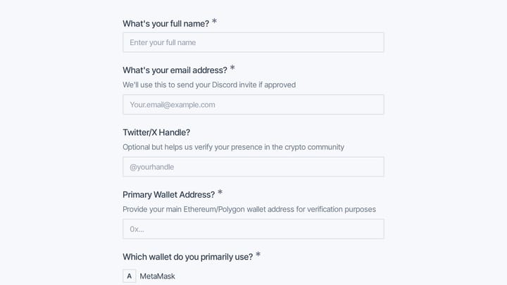 Crypto Community Application preview